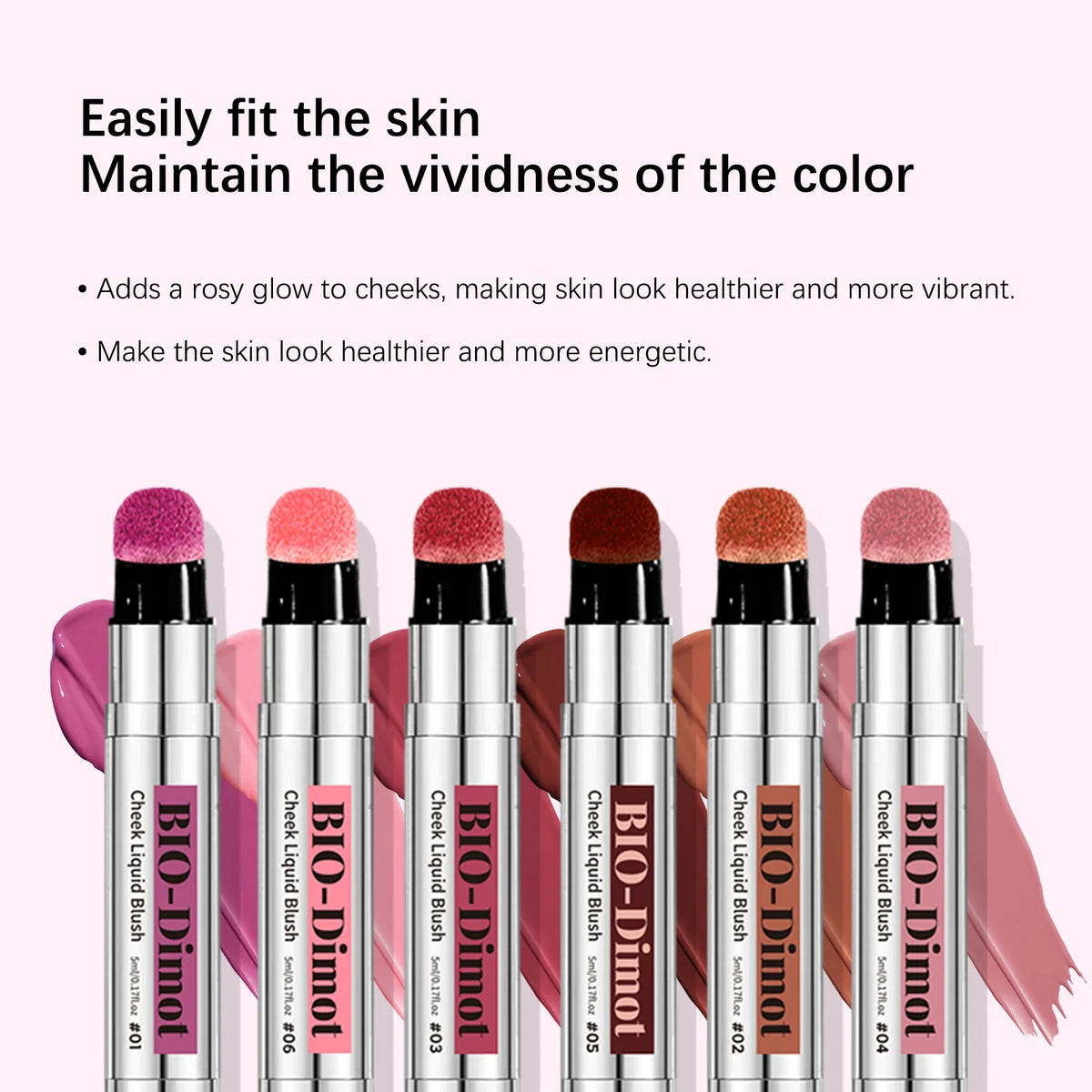 6 Colors Liquid Blush Stick with Sponge Tip Matte Makeup Waterproof Long-Lasting Color Correction Smooth for Lips and Cheeks - AliExpress 66