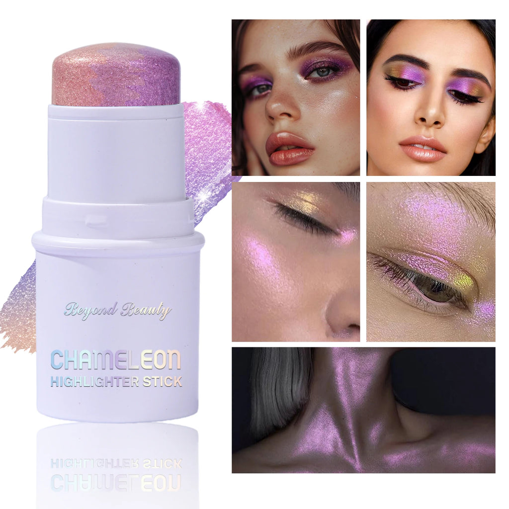 Chameleon Holographic Glitter Shimmer Stick,Makeup for Face and Body,Color Changing Under Light,Long Lasting Highly Pigmented - AliExpress 66