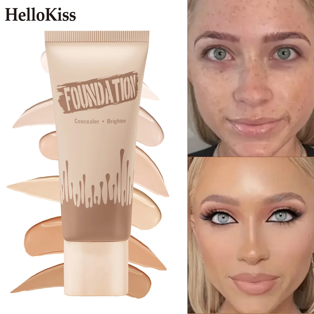 Full Coverage Foundation, Matte Finish Oil-control Liquid Foundation, Covering Blemishes And Dark Spot, Concealer Cream - AliExpress 66