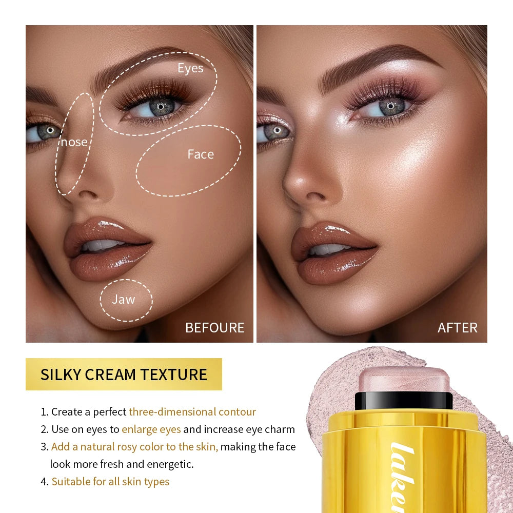 4Colors Highlighter Stick Brightening Skin Tone Contouring Natural Stereo Concealer Blush Multi-Purpose Stick - AliExpress 66