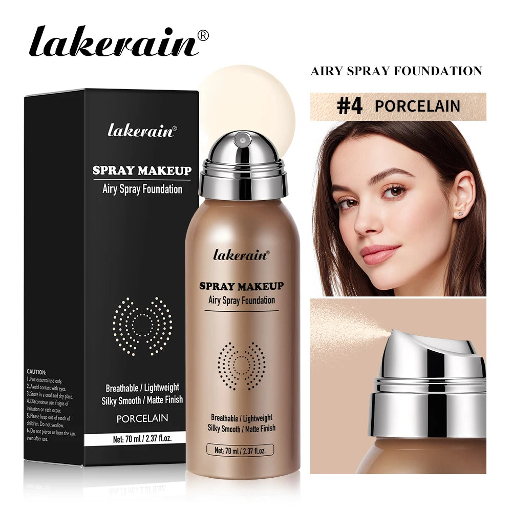 Airy Foundation Spray Waterproof Sweat-resistant Natural Silky Matte Finish Even Skin Tone Breathable Foundation Make-up Spray - AliExpress 66