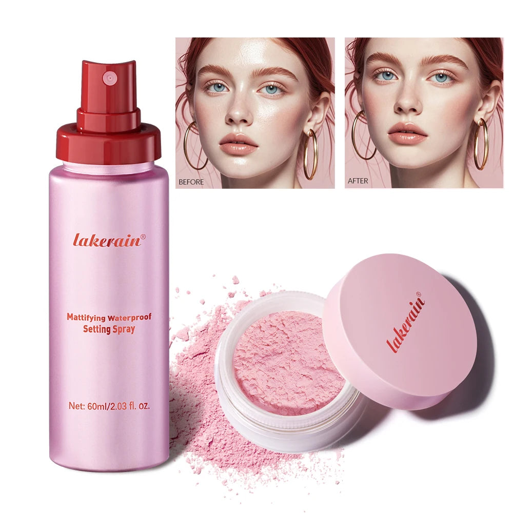 Oil Control Setting Powder Spray Set Matte Base Makeup Control Oil Waterproof Make-up Fixer Spray Hide Pores Setting Powder - AliExpress 66