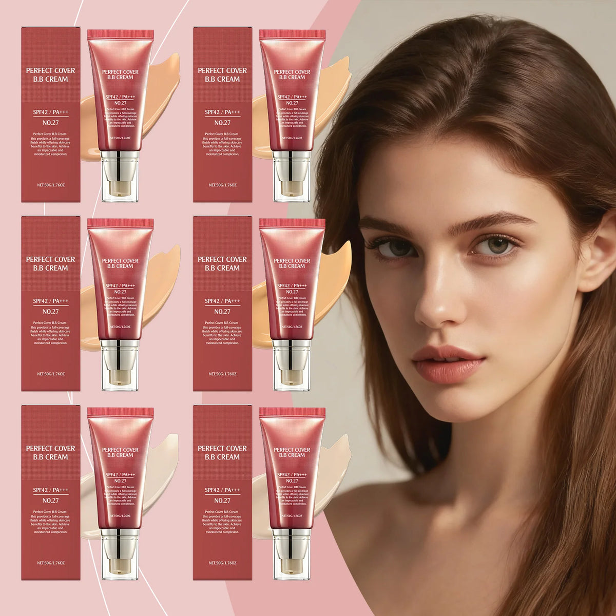 BB Cream SPF 42 PA +++ Tinted Moisturizer for Face Full Coverage Concealer Liquid Foundation Makeup for Dark Circles Fine Lines - AliExpress 66