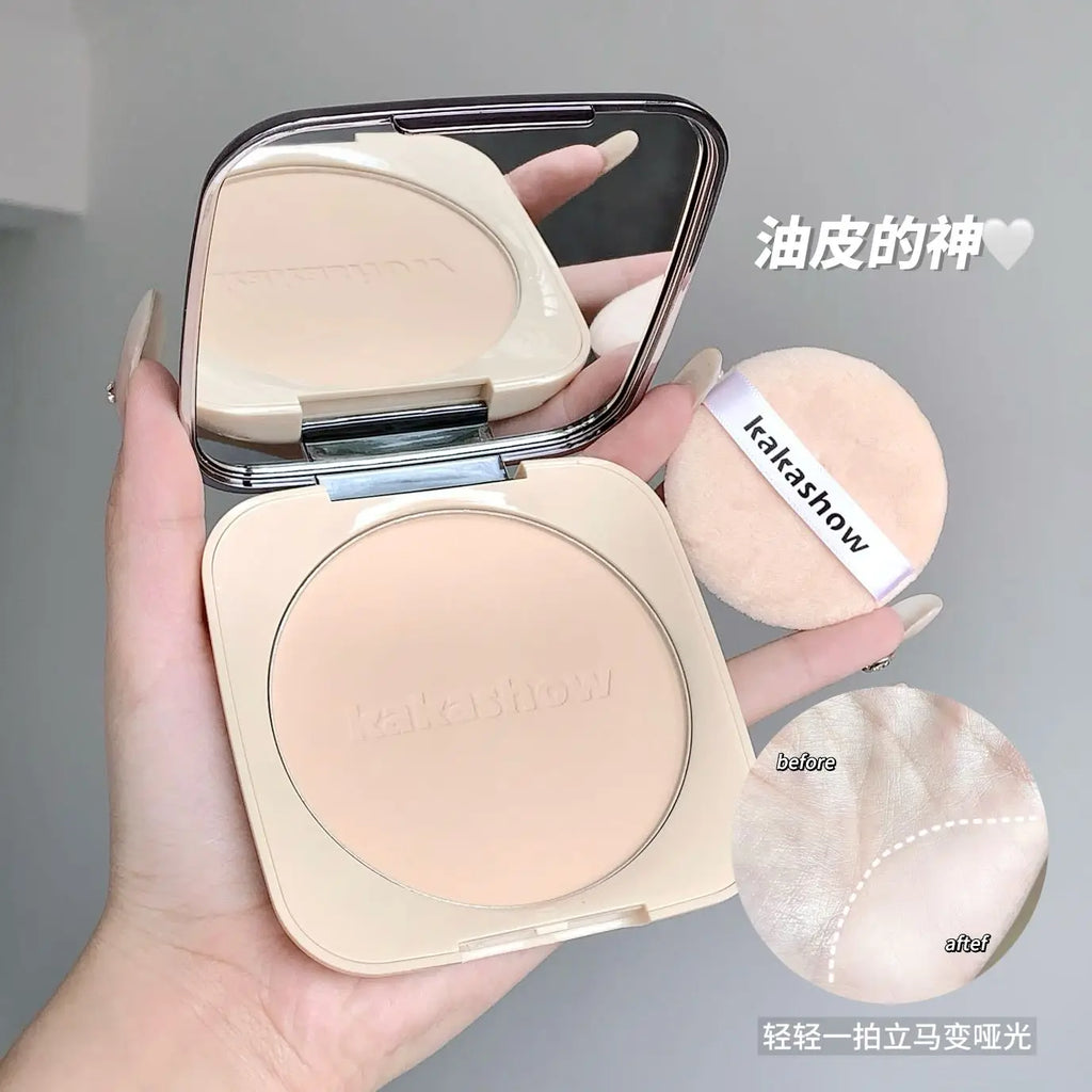 Large Box 18g Multifunctional Setting Powder (Oil Control, Waterproof, Purple Brightening) with Mirror Portable Makeup Cake