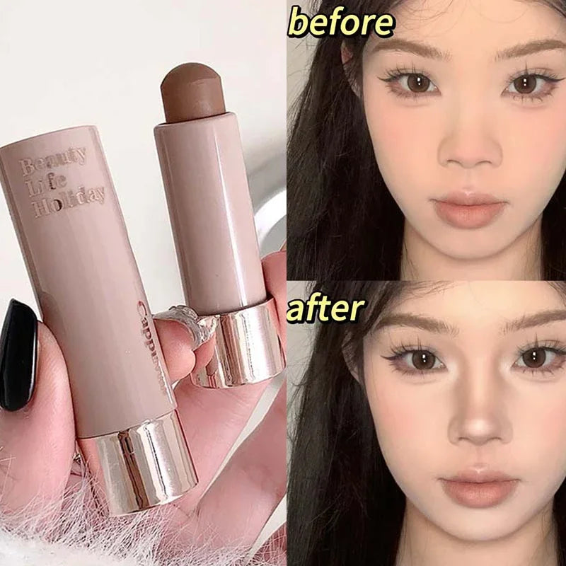 Moisturizing Silky Three-dimensional Contour Stick Lasting Natural Matte Single Color Suitable for Nose Shadow Makeup Contour