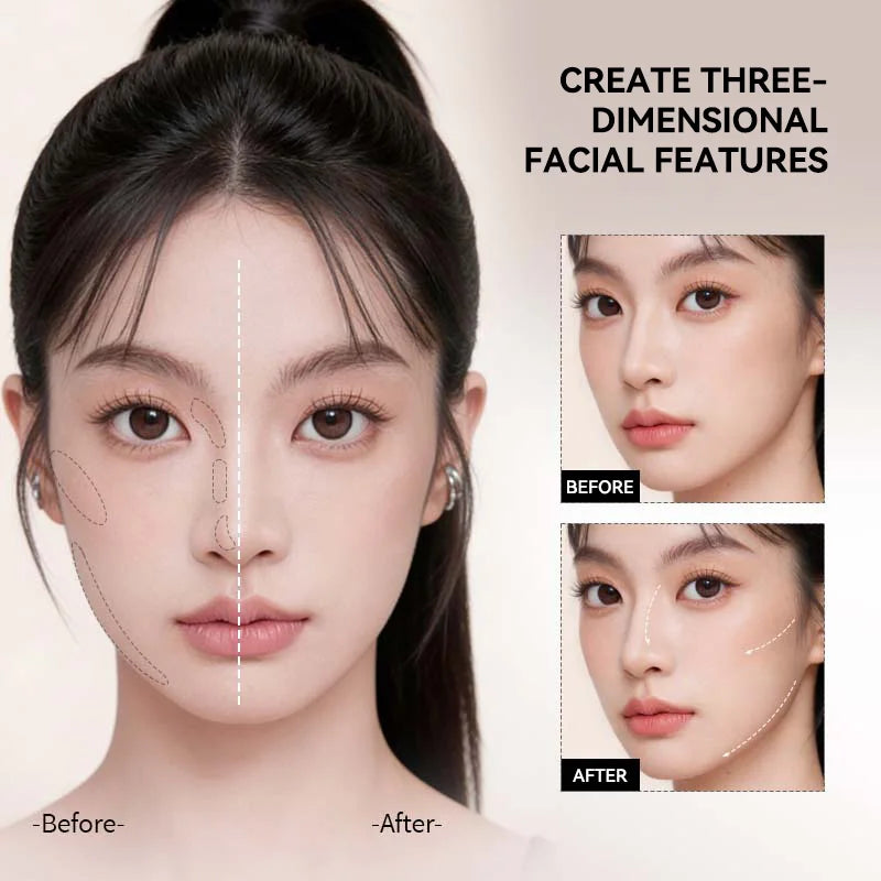 Facial contouring brush, with vivid and natural color, simple contouring, and hairline correction - AliExpress 66