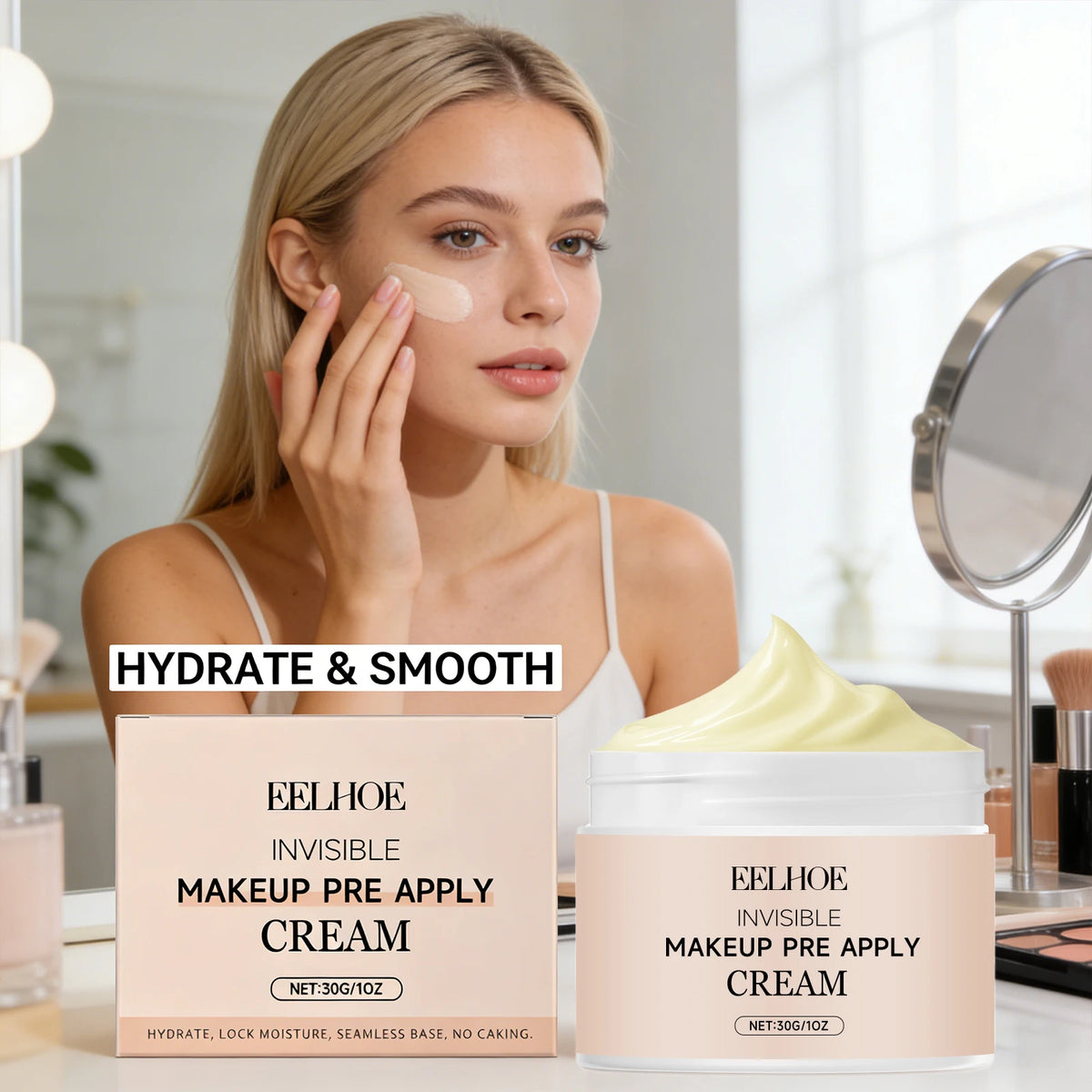 Pre Primer Invisible Makeup Waterproof Minimize Pore Brightening Skin Tone Natural Isolation Pre Apply Cream Primer Makeup 30g - AliExpress 66