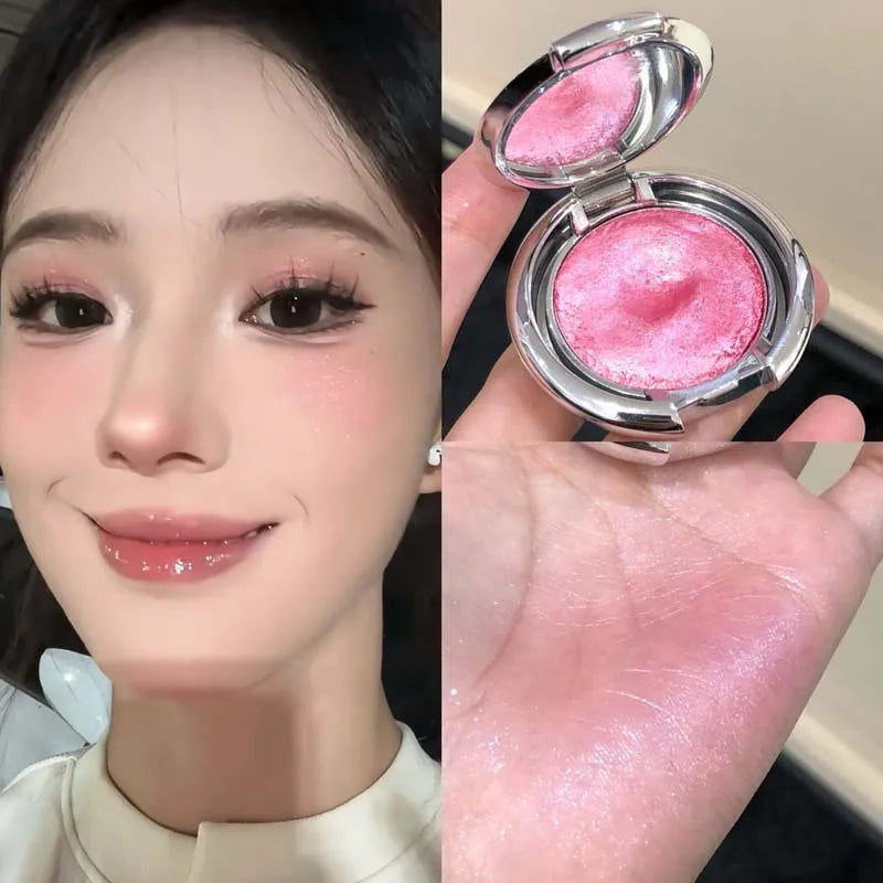 Diamond Sparkle Highlighter Cream Monochrome Shimmering Pearl Silver Face Contour Brighten Makeup Clear Glitter Flash Highlight