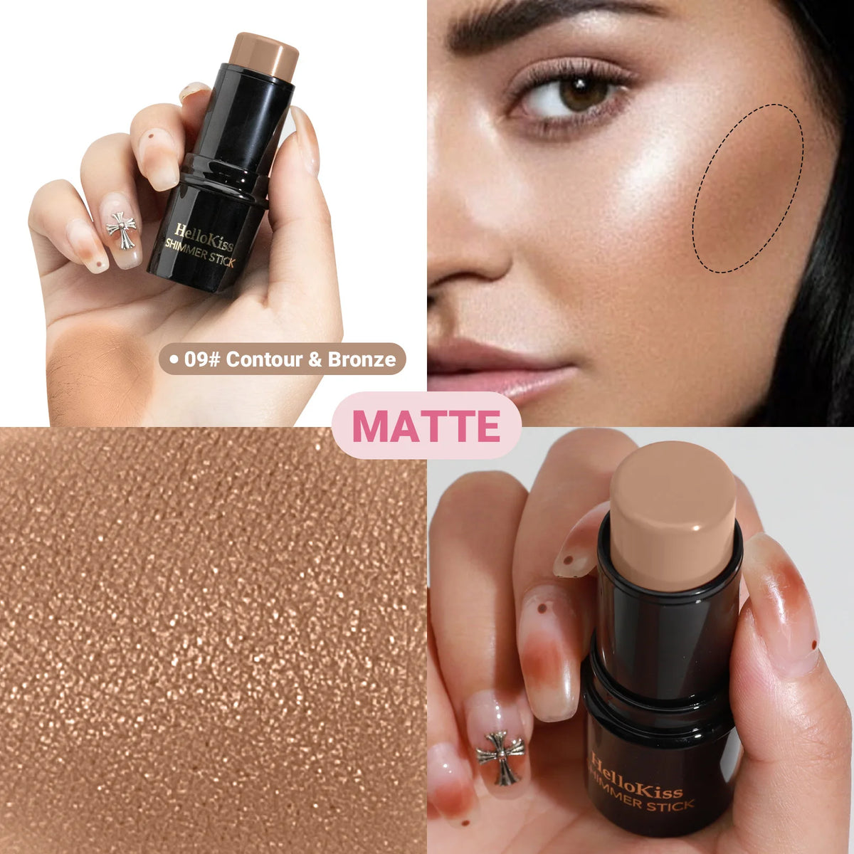 15 Color Waterproof Shimmer Face Bronzer Highlighters Glitter Corrector Contour Illuminator Stick Creamy Blush Makeup Cosmetics - AliExpress 66
