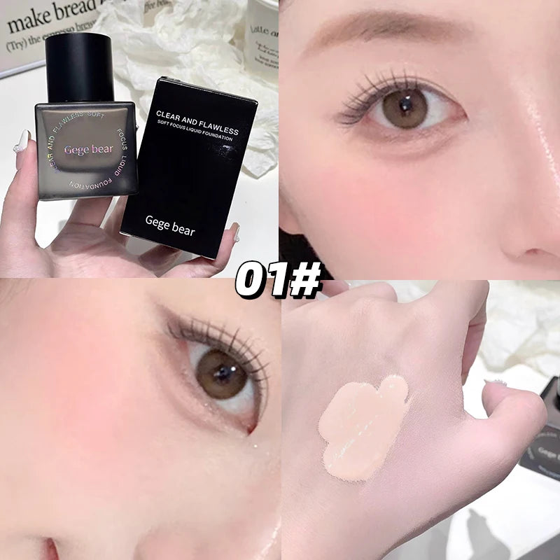 Gege Bear Clear Flawless Foundation, Natural, Hydrating, Long-Lasting, Coverage for Dry and Oily Skin Types to Even Skin Tone - AliExpress 66