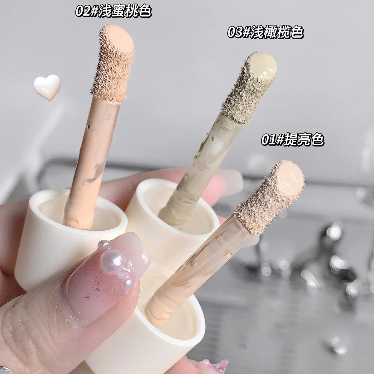SHAQINUO Waterproof Concealer Stick - Full Coverage for Dark Circles & Acne Spots - Brightening Party Stage Makeup