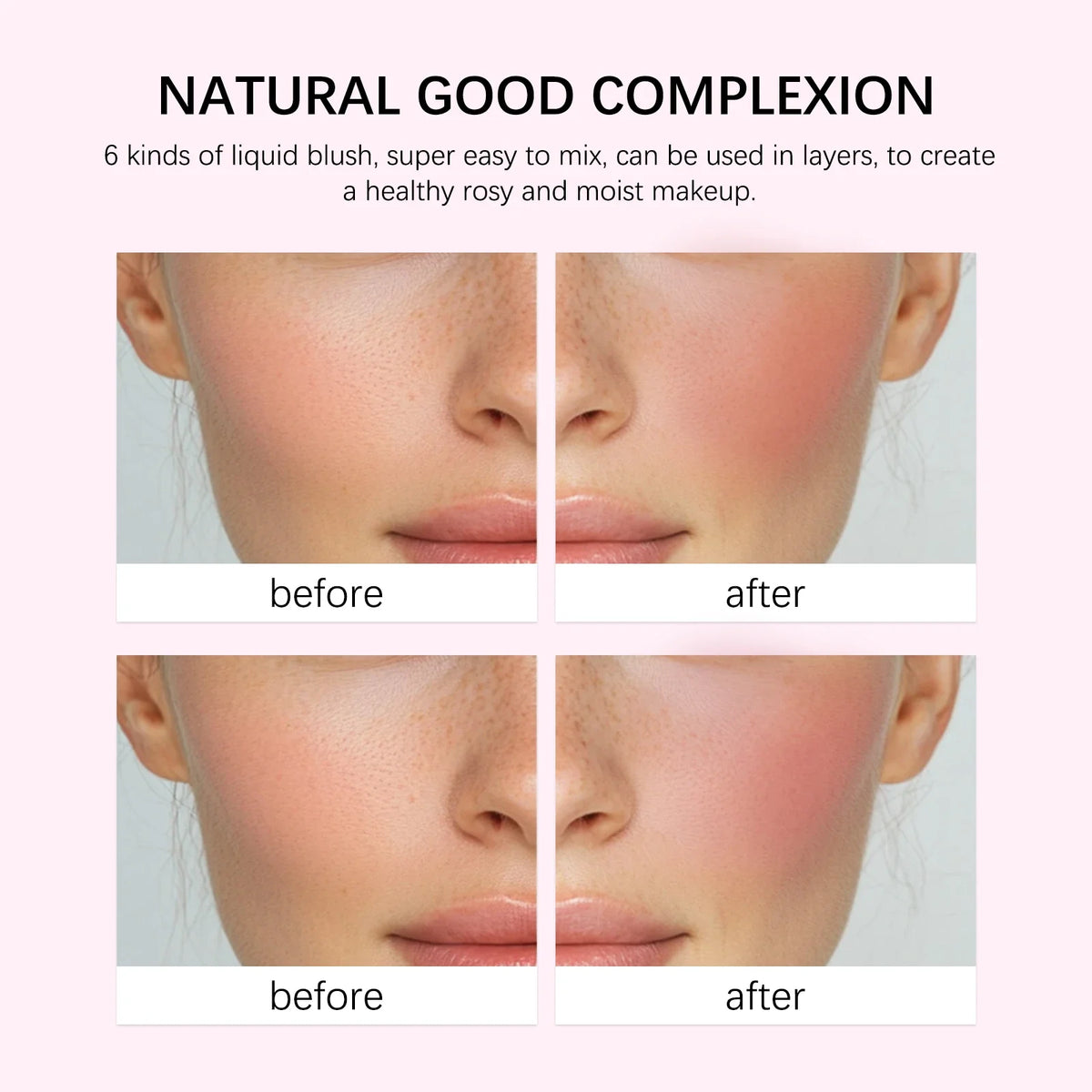 6 Colors Liquid Blush Stick with Sponge Tip Matte Makeup Waterproof Long-Lasting Color Correction Smooth for Lips and Cheeks - AliExpress 66
