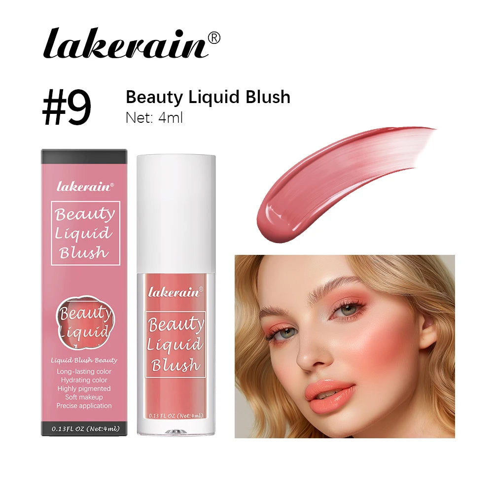 Beauty Liquid Blush Moisturizing Creamy Texture Waterproof Sweat-proof High Pigment Long-lasting Color Deeply Hydrating Blush