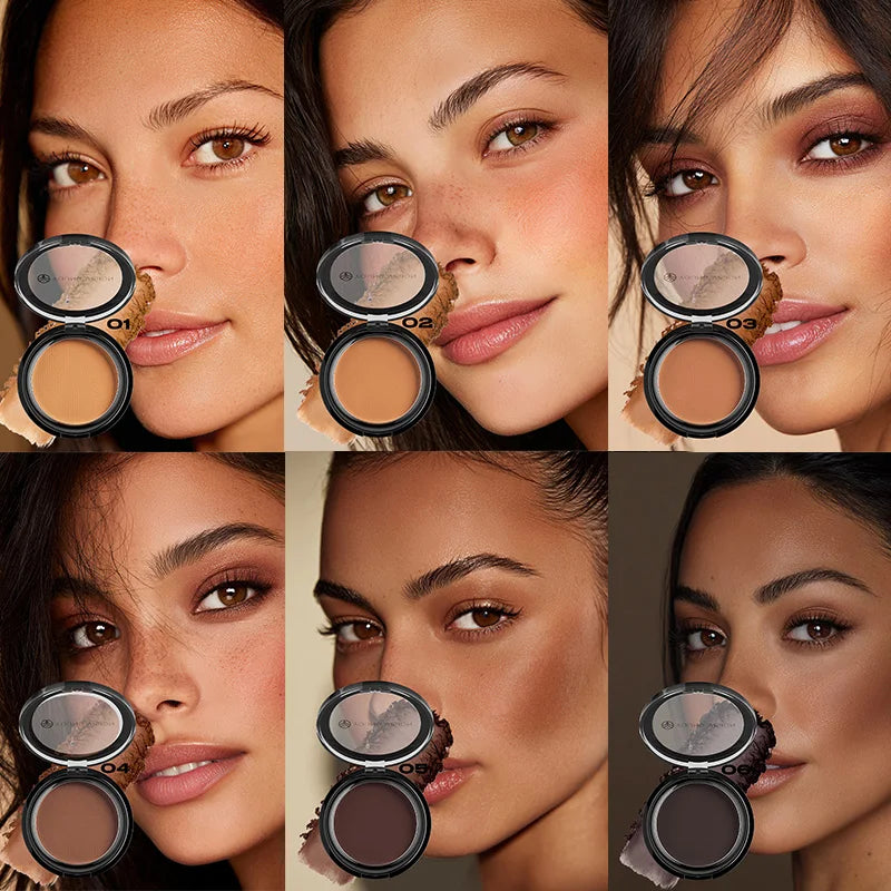 Woman makeup 6-Color Matte Bronze Powder Velvety Smooth Natural Setting Powder Makeup - AliExpress 66