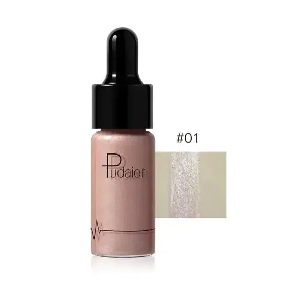 12 Color Liquid R Nude Contouring Face Brightener Glow Shimmer 3D Bronzer Highlighter Glitter Makeup Cream