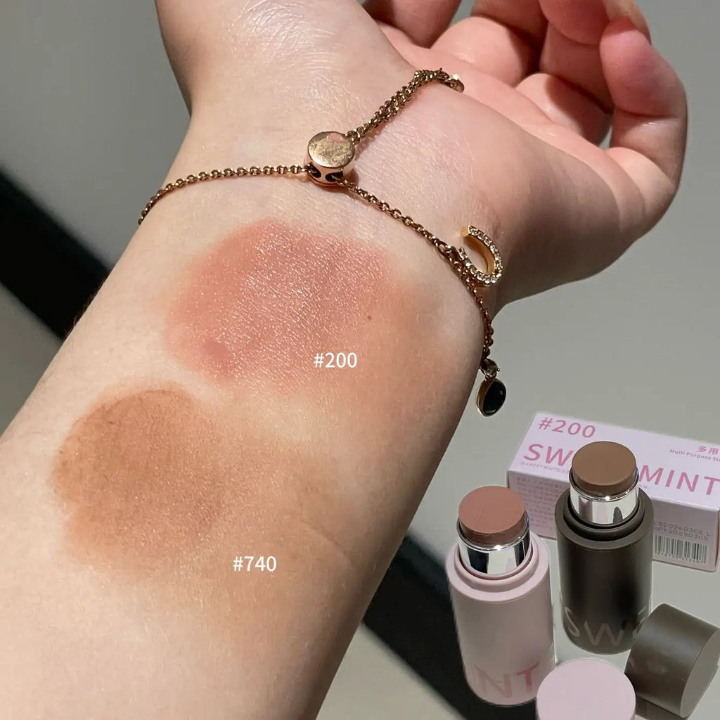 Sweetmint 3 in 1 Makeup Stick Blush Eyeshadow Lipstick Moisturizing Long Lasting Korean Style Student Daily Use Gift