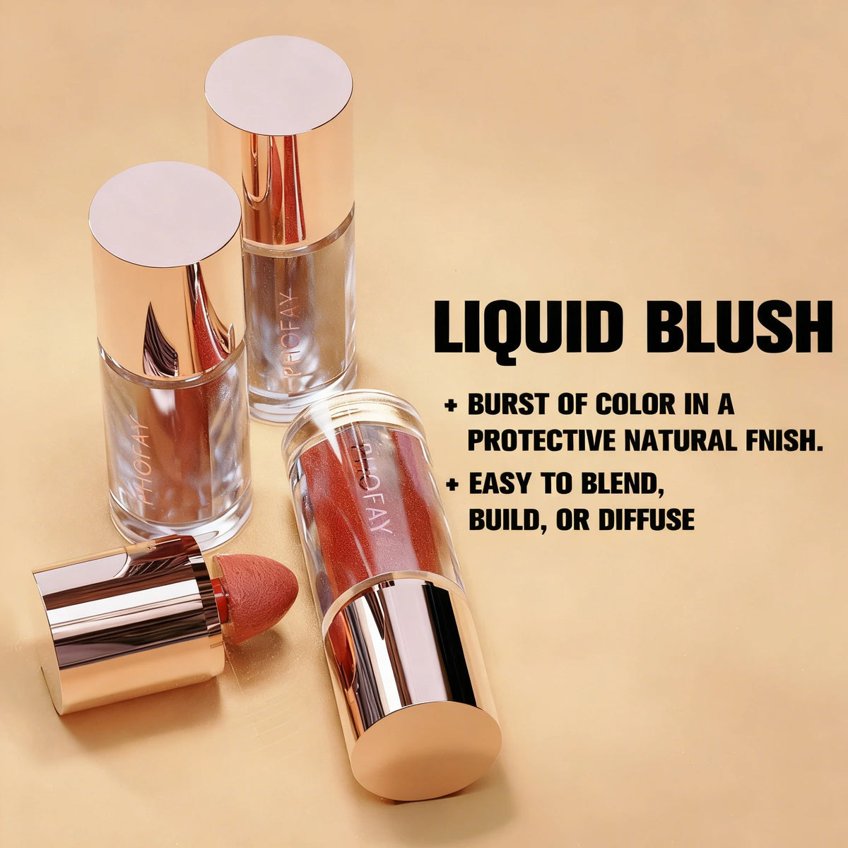 Natural Matte Liquid Blush Stick 6 Colors