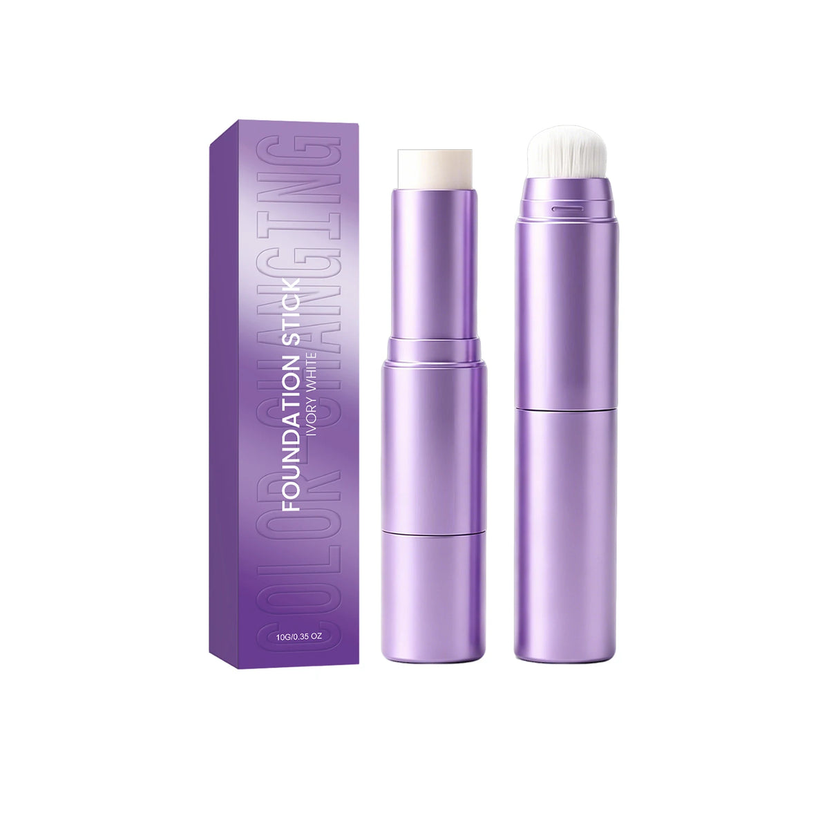 3 Color Changing Foundation 2 in 1 Concealer with Brush for Hydrating Long Lasting Matte Base Makeup Light Coverage Concealer