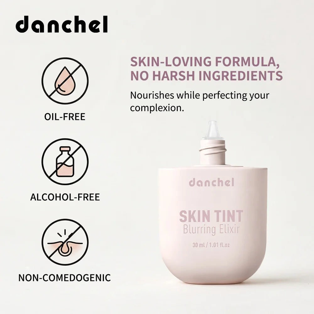 Skin Tint Blurring Elixir Even Skin Tone 12h Long-lasting Natural Finish Hide Pores Fine Lines Lightweight Breathable Skin Tint