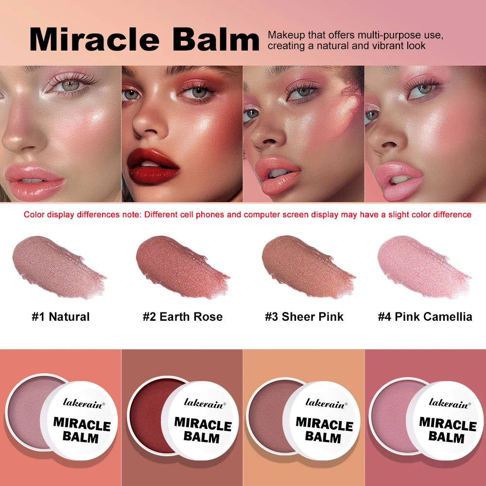 3 In 1 Solid Pearl Blush Cream Monochrome Woman Blush Paste Cheek Ulti-purpose For Eyes Lips Makeup Blush Stick Korean Cosmetics - AliExpress 66