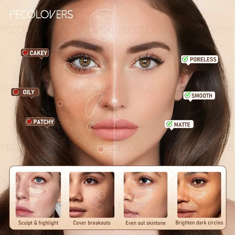 Three-color Facial Concealer, Covering Facial Blemishes and Spots, Waterproof, Long-lasting and Natural, Facial Cosmetics - AliExpress 66