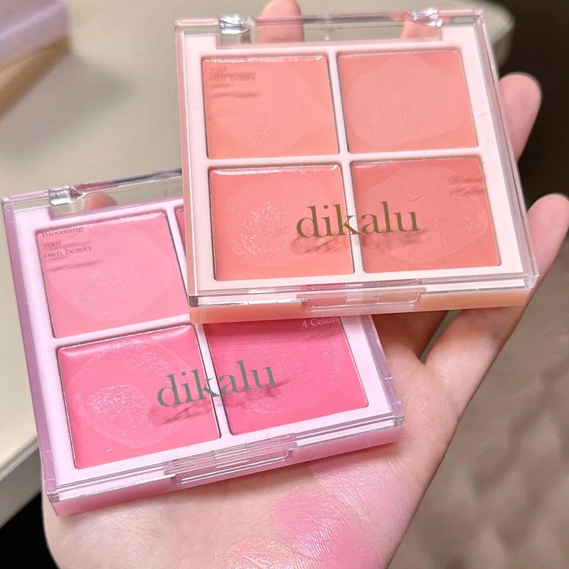 Cute Korean Girl 4Color Cream Pink Peach Water Light Blush Palette Long Lasting Easy To Color Multi-Use Lip Mud Cheek Tint Rouge - AliExpress 66