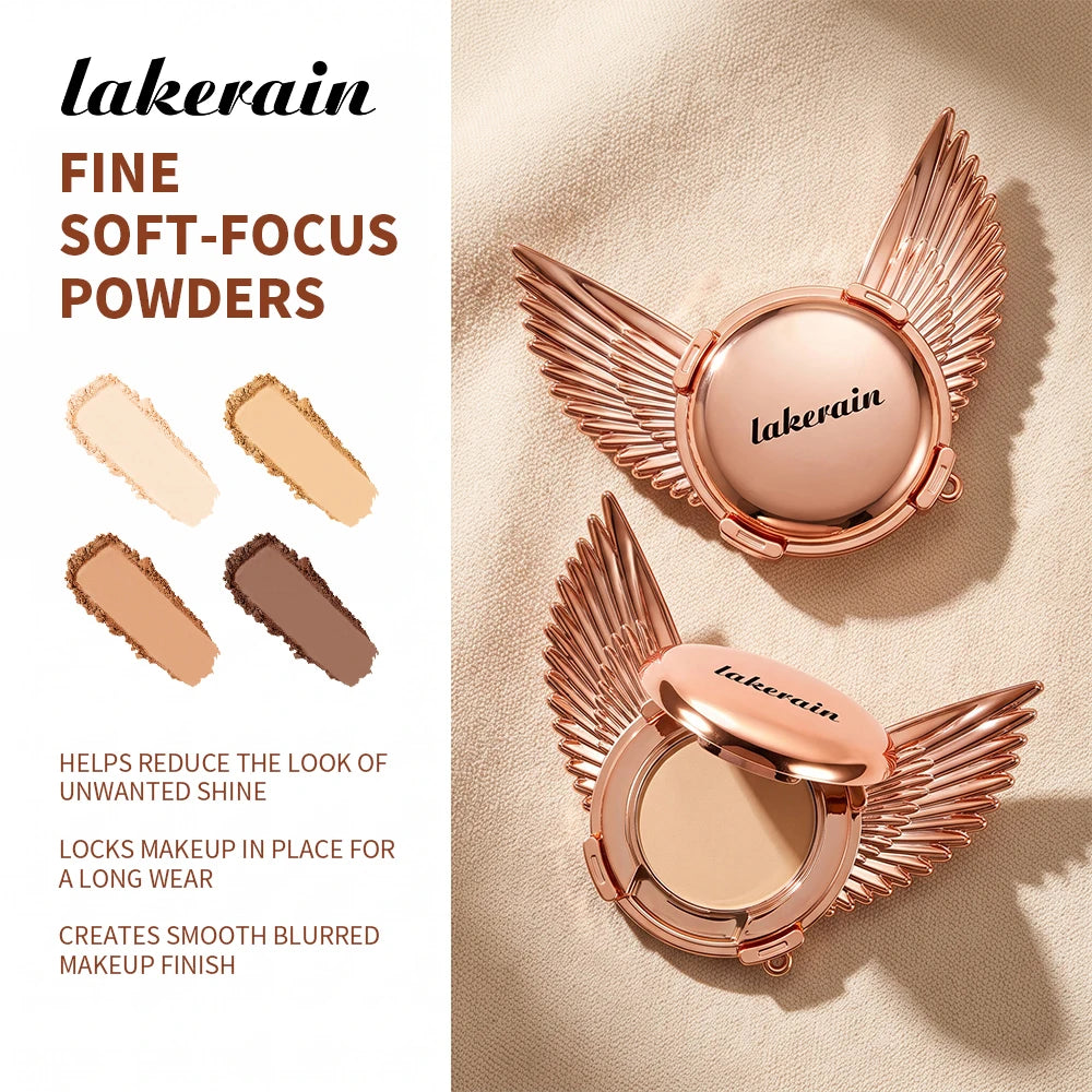 Angel Wings Phone Grip & Pressed Powder Soft Blur Makeup Finish Fine Soft-focus Powders Oil Control 2 IN 1 Phone Grip & Powder