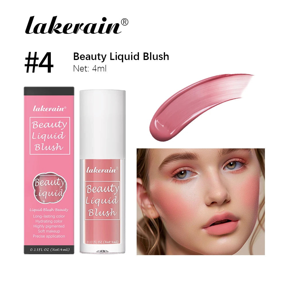Beauty Liquid Blush Moisturizing Creamy Texture Waterproof Sweat-proof High Pigment Long-lasting Color Deeply Hydrating Blush