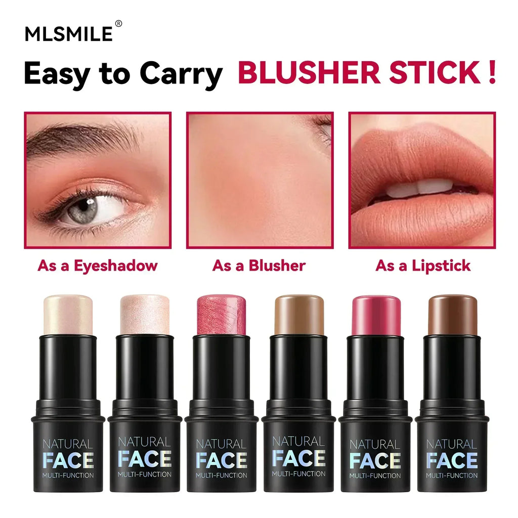 Makeup Face Cream Contour Sticks,Shades with Highlighter & Bronzer & Blush, Non-greasy and Water-resistant Face Contouring Pen - AliExpress 66