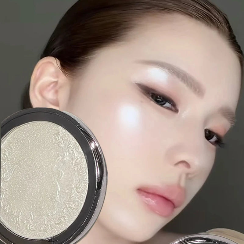 Glitter Highlighter Eyeshadow Palette Powder Natural Longlasting Contour Sparkling Diamond Shimmer Face and Body Brighten Makeup