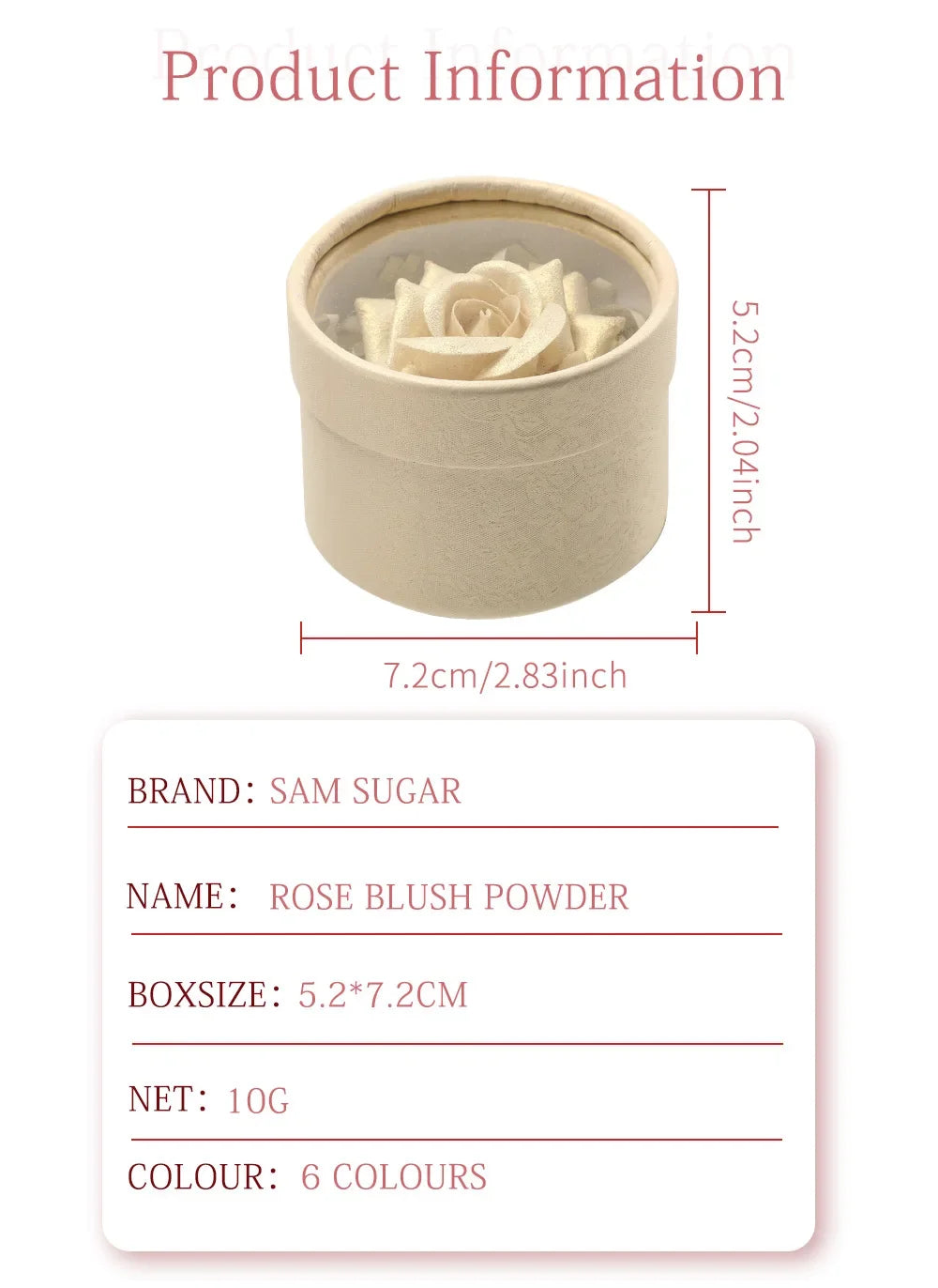 SAM SUGAR 3D Rose Blush Highlighter Natural Glow Petal Shape Easy Blend Nude Cheek Color Portable Face Contour for Women - AliExpress 66