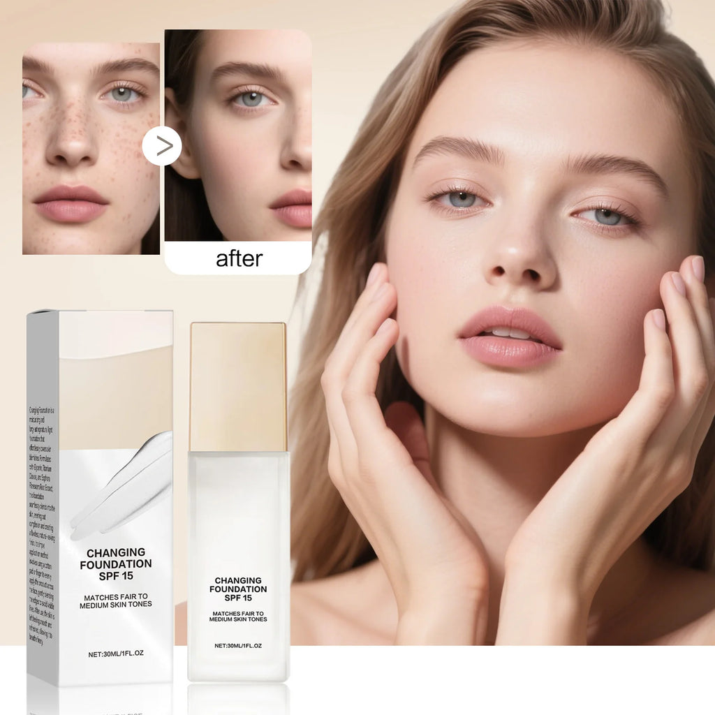 Hydrating Color-Adjusting Foundation SPF 15 30ml - Natural Coverage for Fair to Medium Skin, Lightweight with Hyaluronic Acid. - AliExpress 66