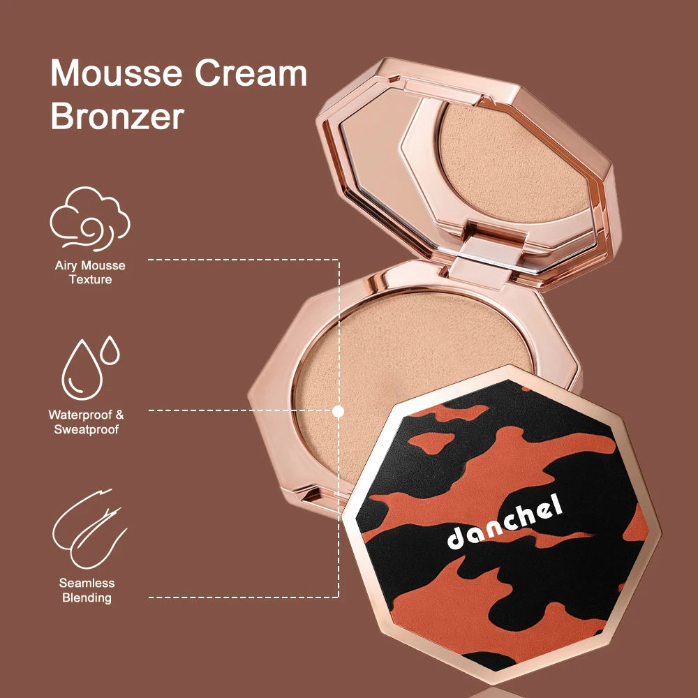 Mousse Bronzer Contour Cream Natural Soft Focus Skin Smoothing 3D Contour Waterproof Sweat-proof Resists Transfer Contour Cream