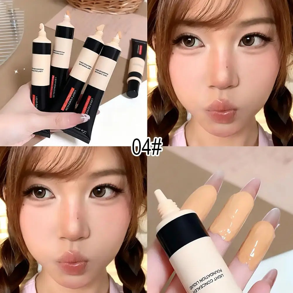 Concealer Foundation Liquid Full Coverage Long-Lasting Waterproof Concealer Natural Color Face Base Acne Spot Concealer