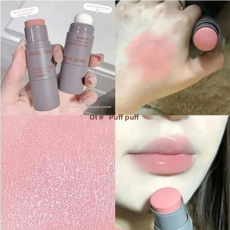 Monochrome Cream Blusher Double Ended Stick Sponge Natural Long Lasting Brightening Face Contouring Makeup Cosmetic