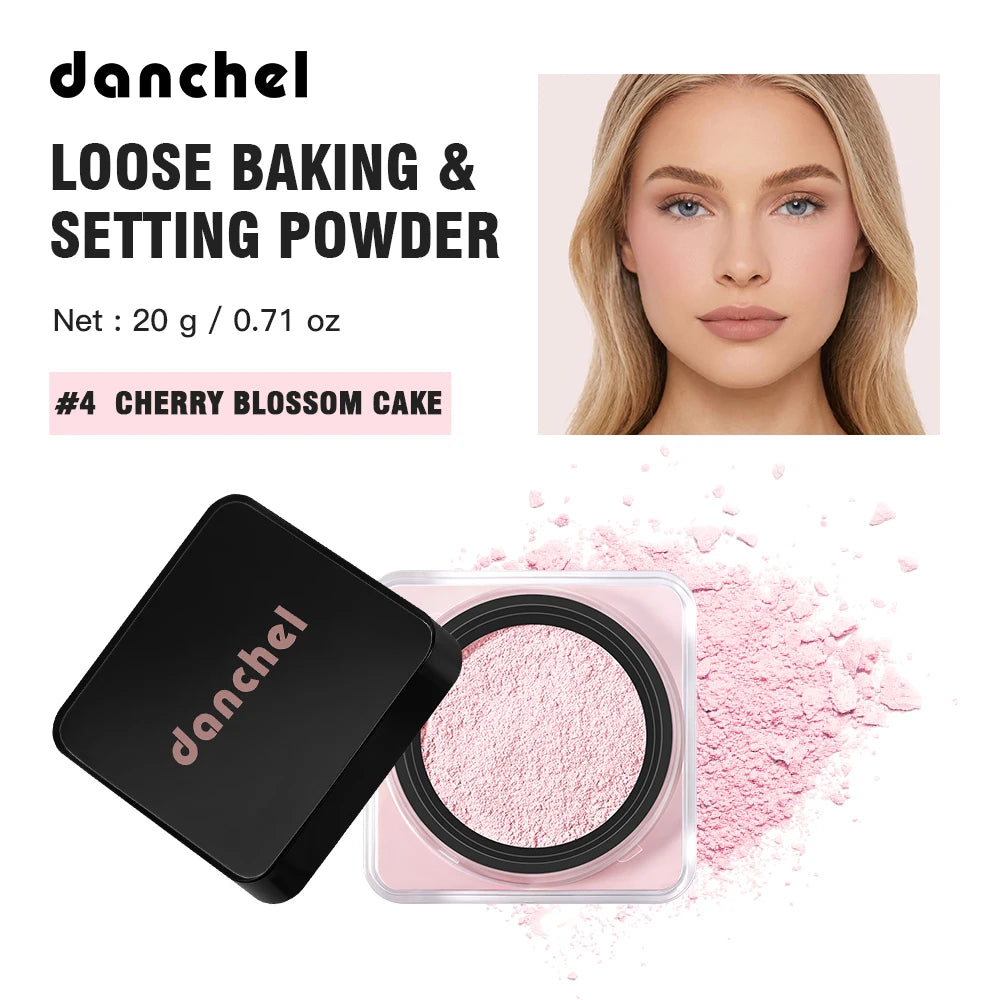 8 Shades Loose Baking Setting Powder Matte Oil Control Waterproof Sweat Resistant Longwear Brightening Face Cosmetic Blur Pores