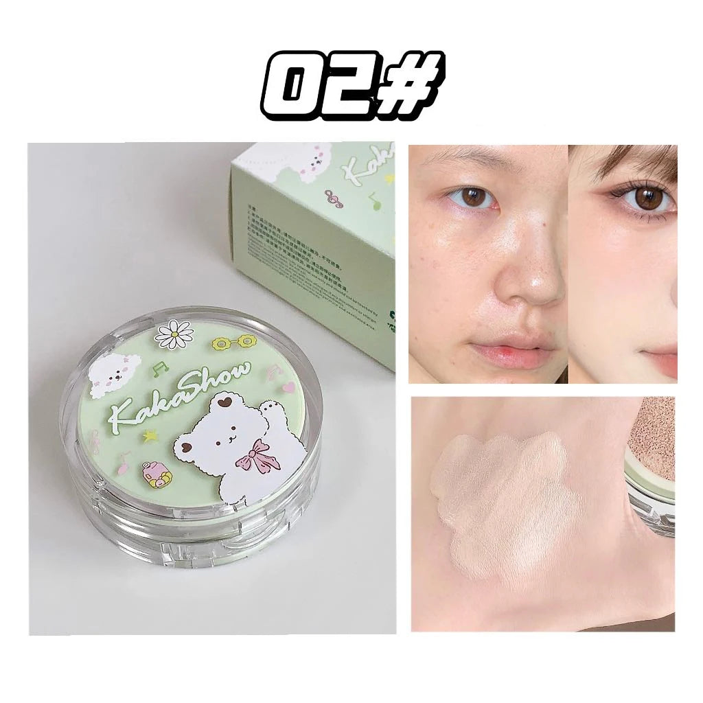 Air Cushion Base Makeup (Light Moisturizing Concealer, Whitening and Oil Controlling Female Base Makeup, and Durable Color Makeu