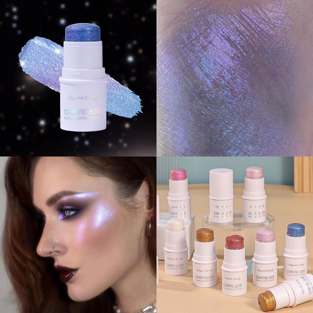 Chameleon Holographic Glitter Shimmer Stick,Makeup for Face and Body,Color Changing Under Light,Long Lasting Highly Pigmented - AliExpress 66