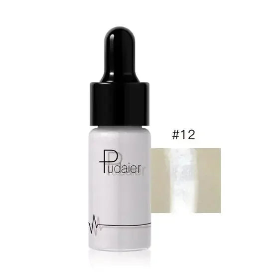 12 Color Liquid R Nude Contouring Face Brightener Glow Shimmer 3D Bronzer Highlighter Glitter Makeup Cream
