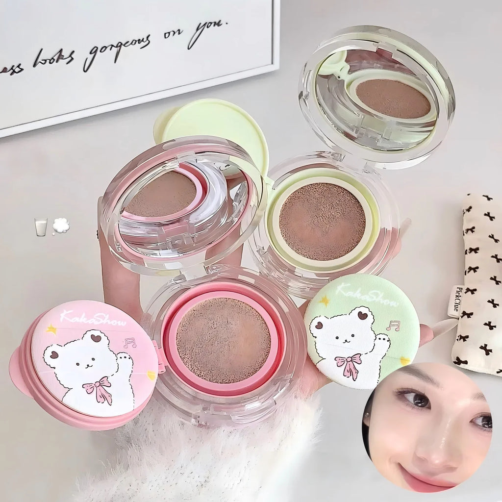 Air Cushion Base Makeup (Light Moisturizing Concealer, Whitening and Oil Controlling Female Base Makeup, and Durable Color Makeu