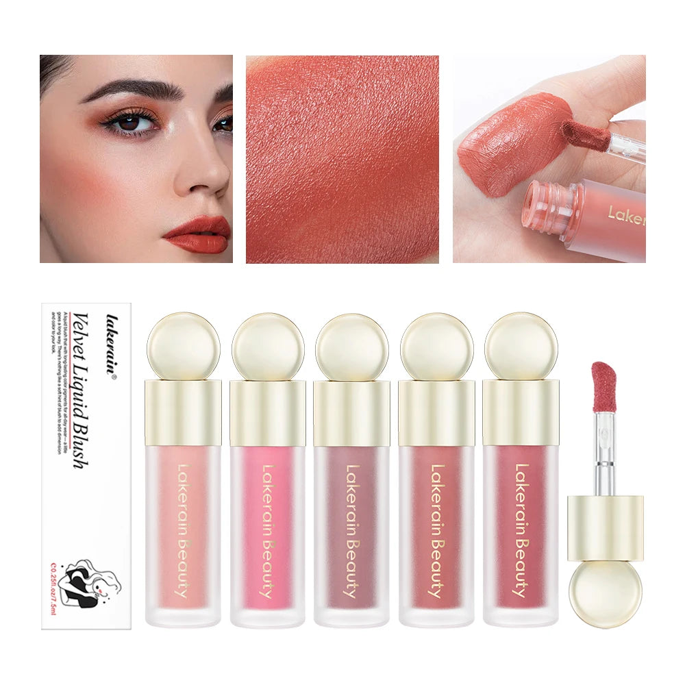 7.5ml Matte Liquid Blush Velvet Blusher Orange Peach Face Pigment Lasting Beauty Natural Cheek Tint Cream Waterproof Blush - AliExpress 66