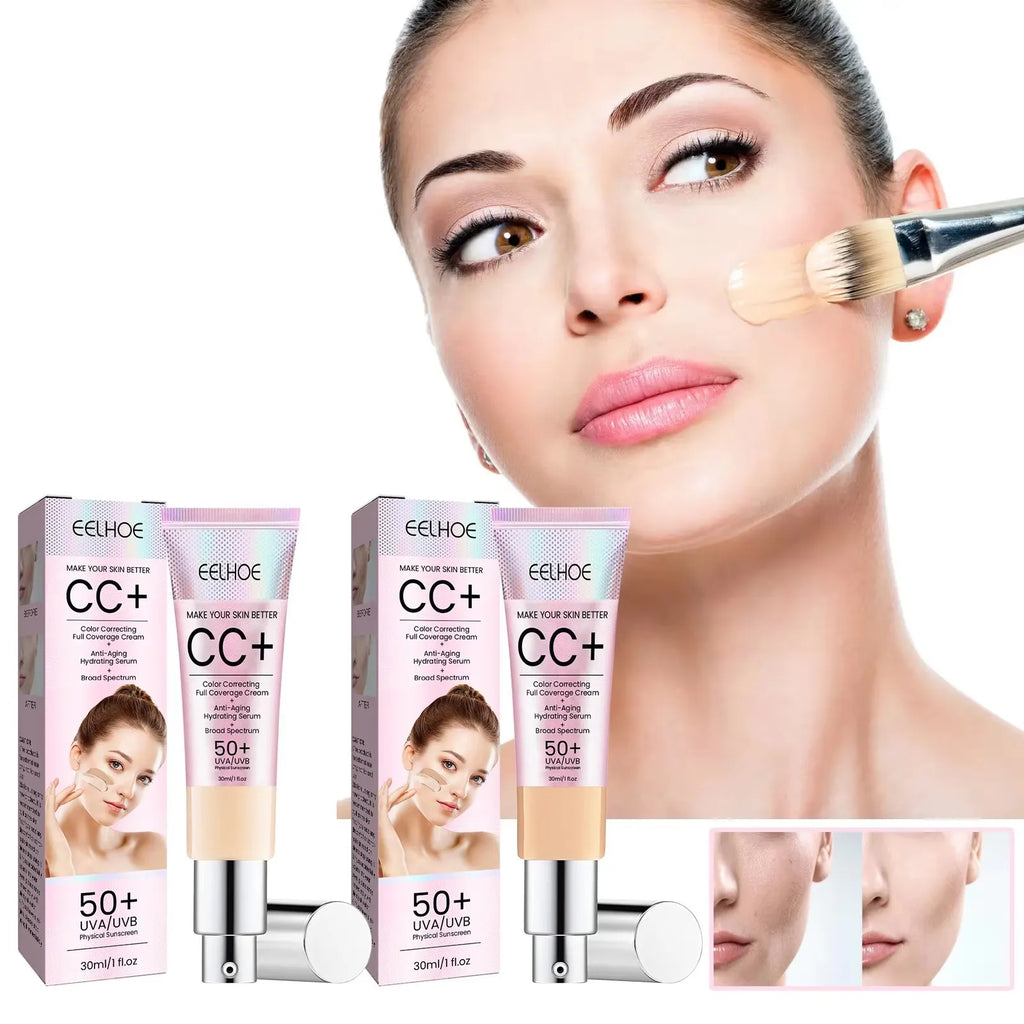 CC Foundation Cream Natural Moisturizing Waterproof Brightening Foundation Concealer Coverage Blemish Oil-control Lasting Makeup - AliExpress
