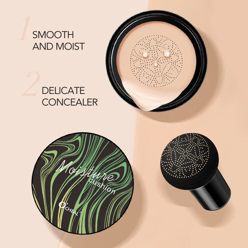 Ocheal BB Cream Air Cushion Compact Make Up Foundation Concealer Cream for Face Cosmetics Makeup Mushroom Head Puff - AliExpress 66