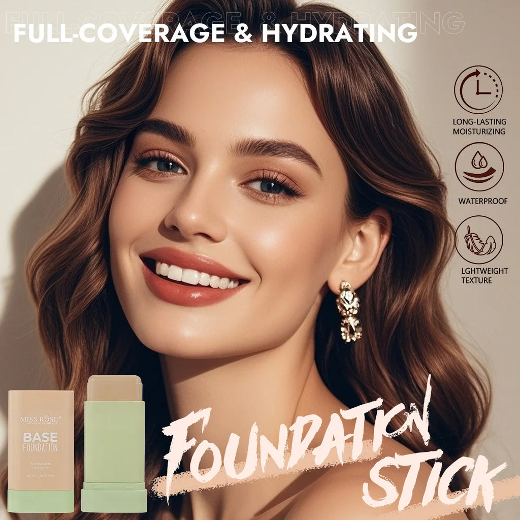 MISS ROSE Concealer Stick - Moisturizing Hydrating Brightening Lightweight Full Coverage Skin Tone Match Foundation Makeup