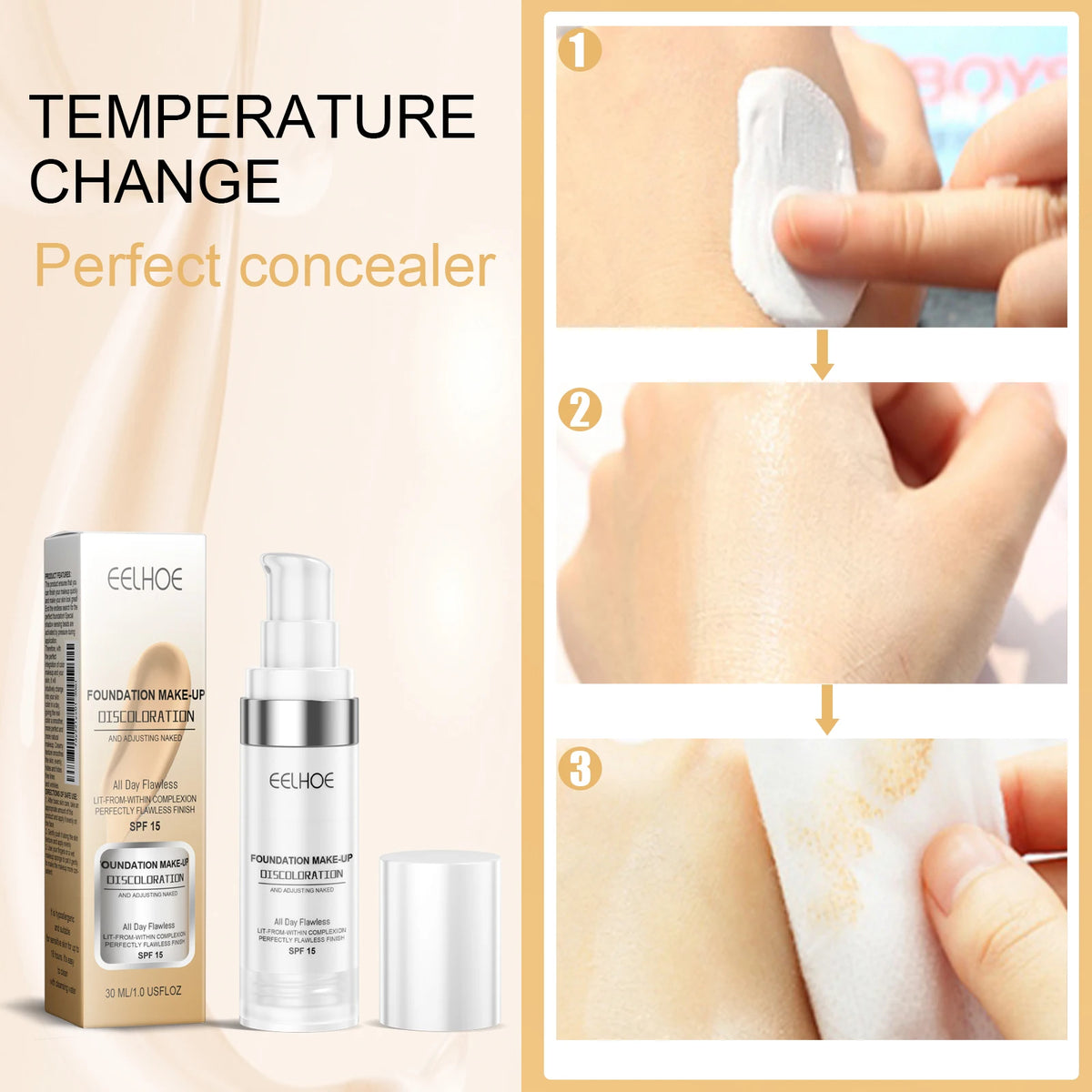 Color Changing Foundation Serum for Natural Glow Lightweight Full Coverage Long Moisturizing Finish 30ml Sensitive Skin Friendly - AliExpress 66