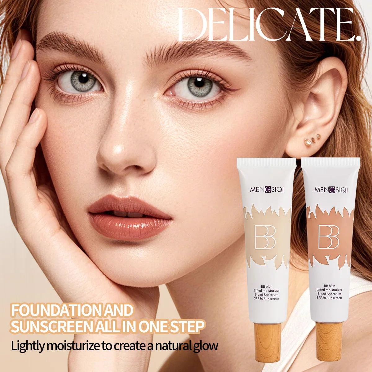 SPF30 BB Cream Base Makeup, Covering Defects, Spots on the Face, Black Eye Circles, Oil Control, Natural Summer Makeup