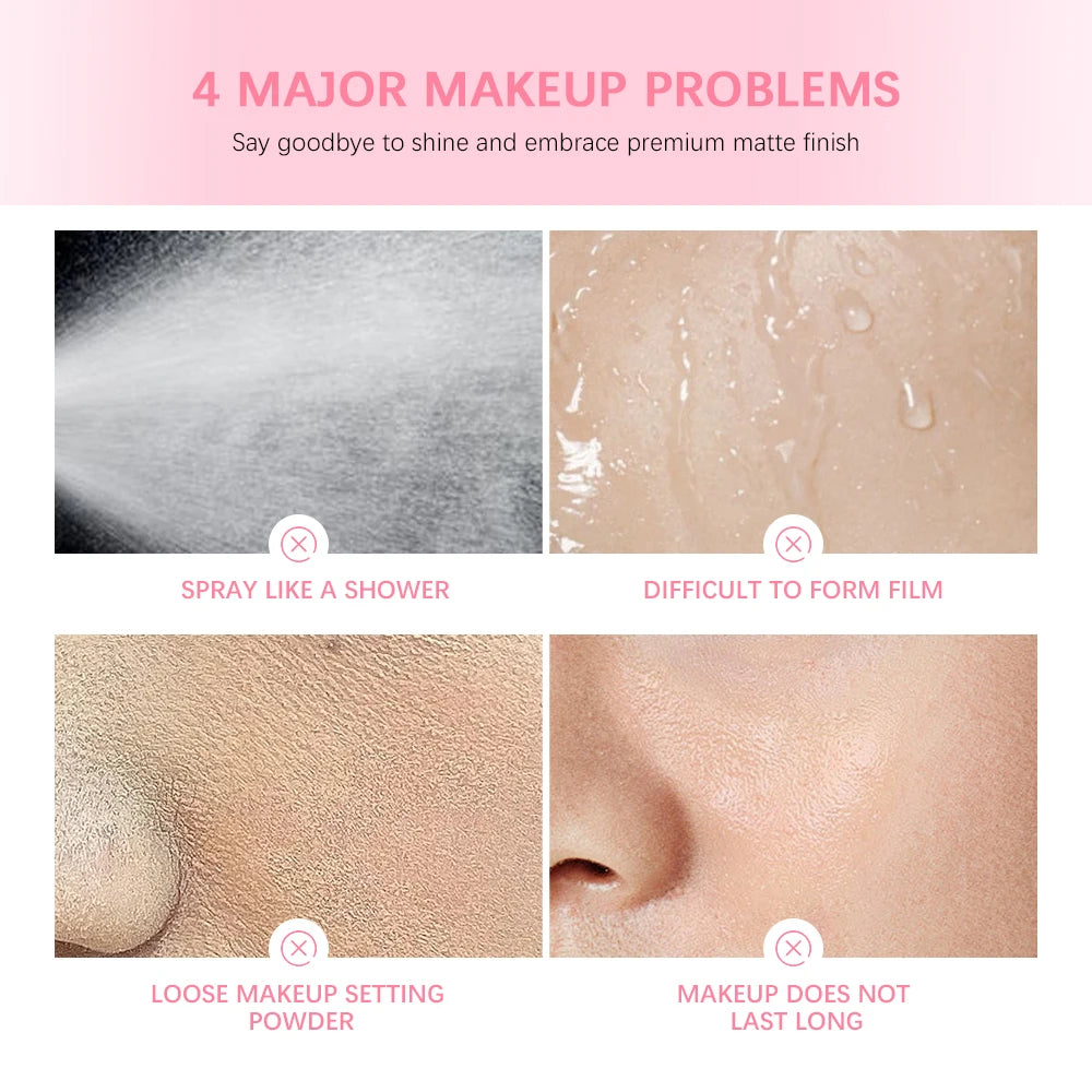 Oil Control Setting Powder Spray Set Matte Base Makeup Control Oil Waterproof Make-up Fixer Spray Hide Pores Setting Powder - AliExpress 66