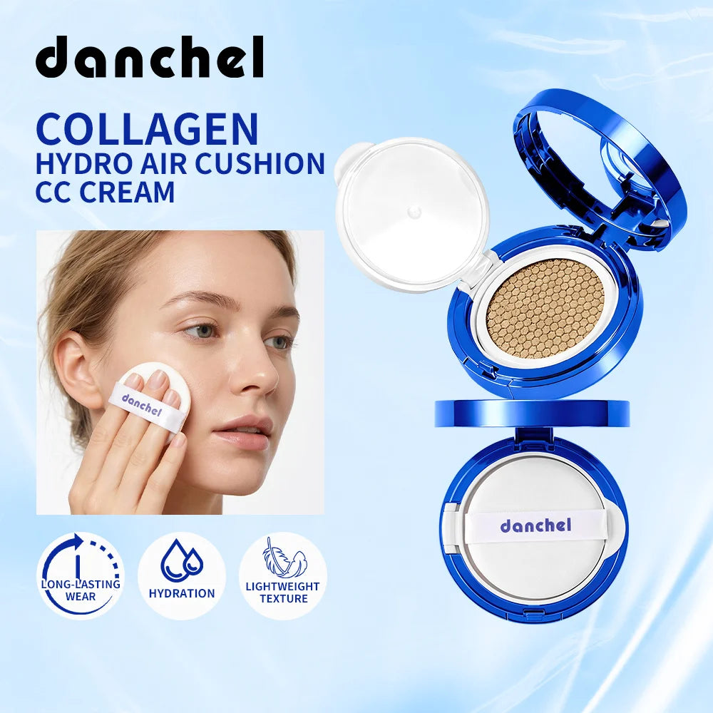 Collagen Air Cushion CC Cream Long-Lasting Hydration Buildable Coverage Foundation Natural Light Brightening Effect Face Makeup - AliExpress 66