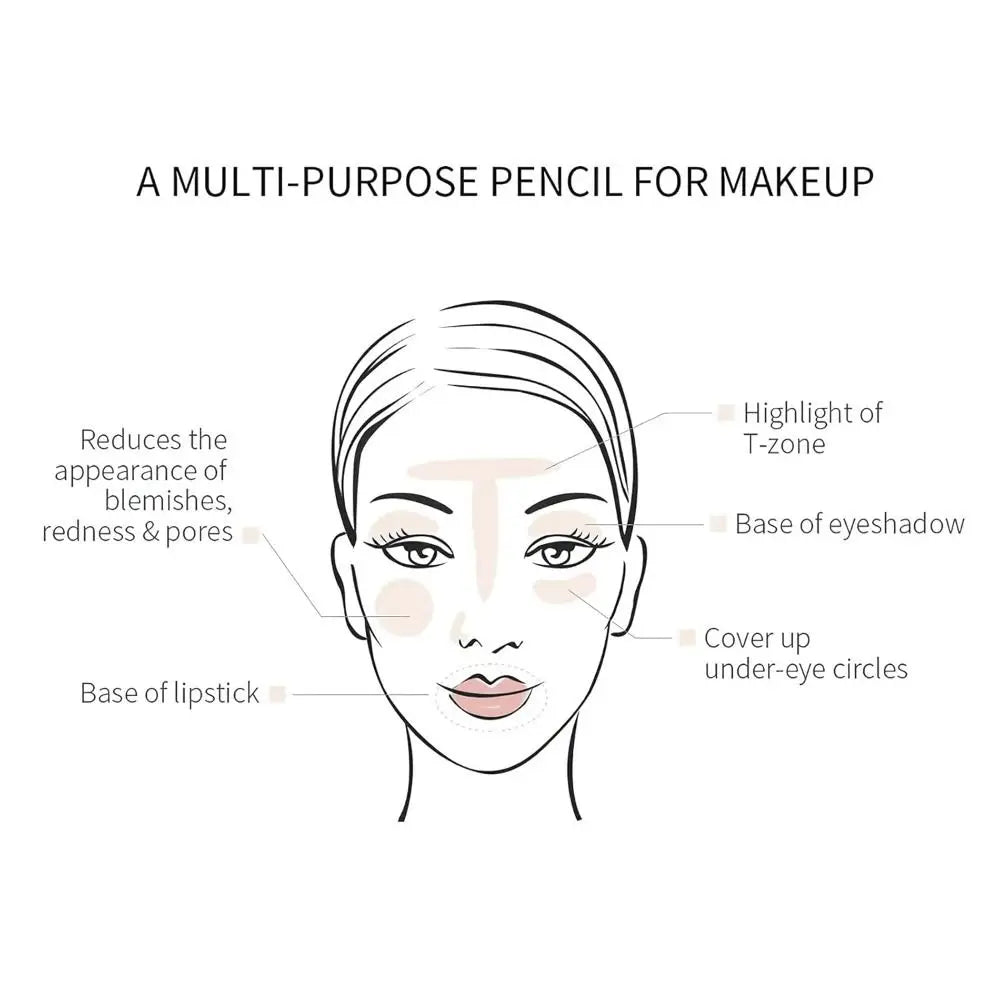 12pcs 2 Colors Face Concealer Pencil Can Perfection Conceal Blemish Dark Circle Wonder Concealer Pencil Evens Out Skin Tone