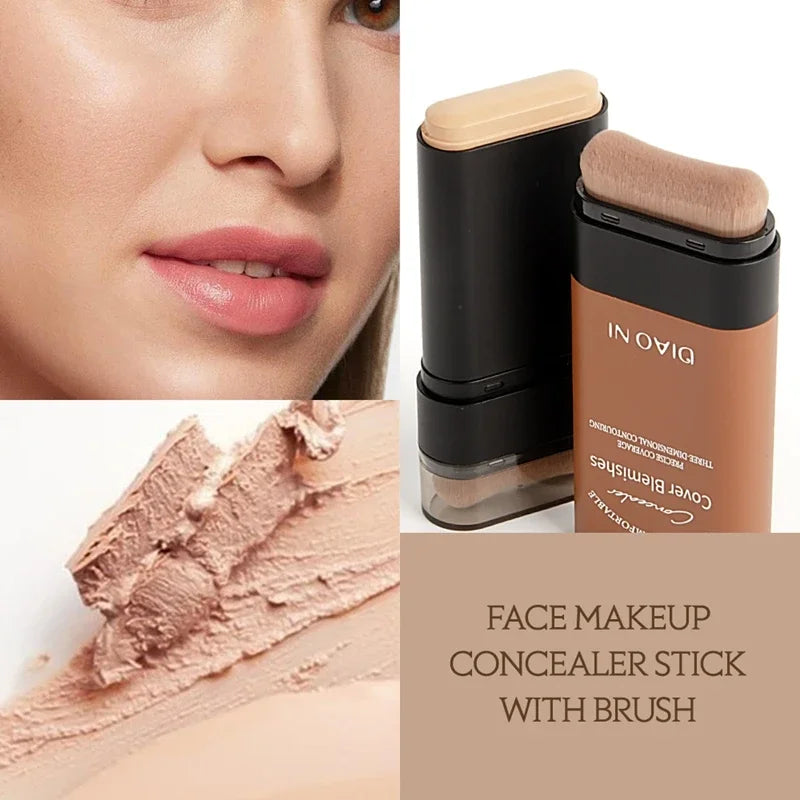 Matte Foundation Cream Stick Multi-Use Eraser Makeup Full Coverage Waterproof Lasting Oil-control Cover Acne Base With Brush - AliExpress 66